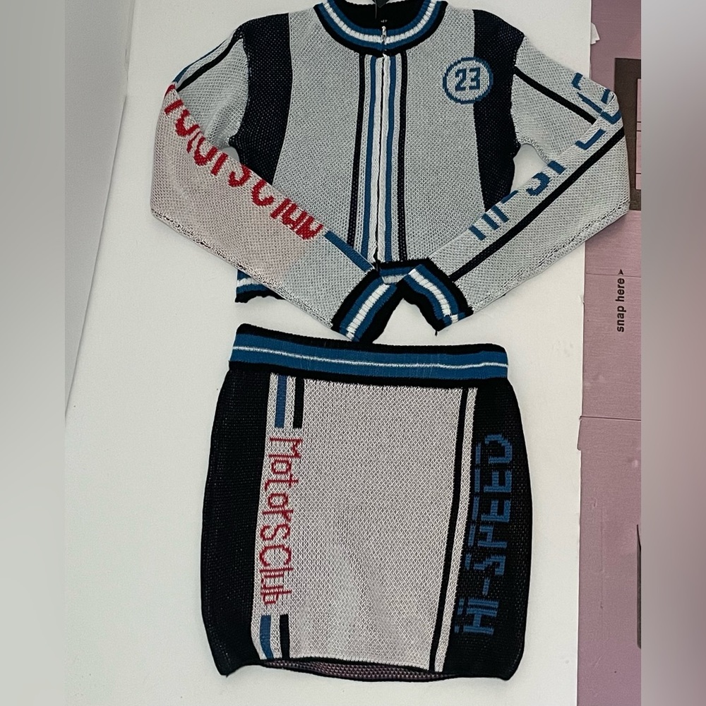 Motor Sport mini skirt Set